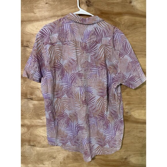 Tenth & Ocean Washable Linen Topical Short Sleeve Button Down Shirt Men's XL - Picture 2 of 7